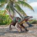 Design Toscano Feathered Velociraptor Jurassic-Sized Dinosaur Statue NE220079